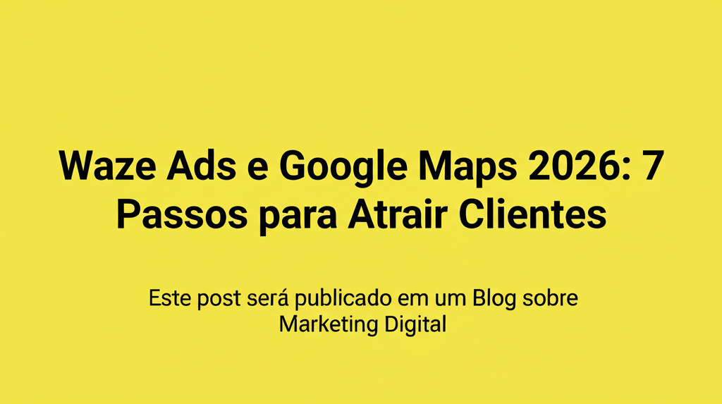 Waze Ads e Google Maps 2026: 7 Passos para Atrair Clientes 1 waze ads e google maps 2026 atrair clientes